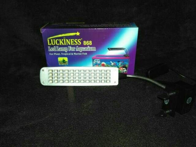 Lampu aquarium jepit luckiness LK 868 4watt