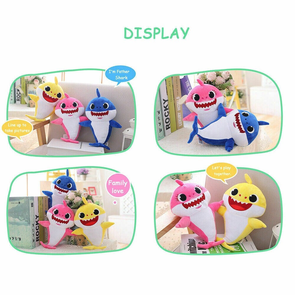 WE Boneka Musik hiu Dengan lampu warna warni Laris / Doll shark