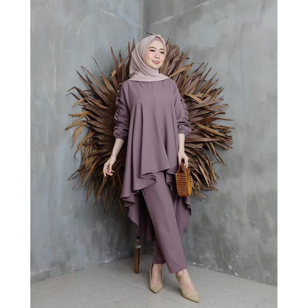 d4 - Fashion Wanita Model Terbaru Setelan Import Sadewi One Set G040 / Baju Pesta / Baju Setelan / S
