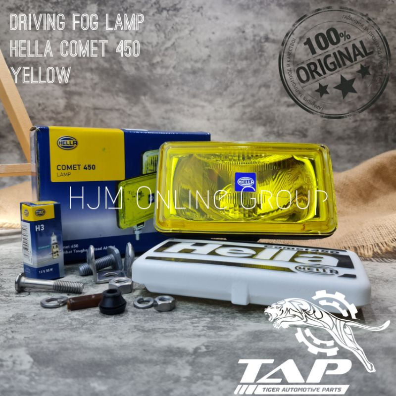 LAMPU SOROT TEMBAK KABUT HELLA FOG LAMP COMET 450 YELLOW FOG LAMP