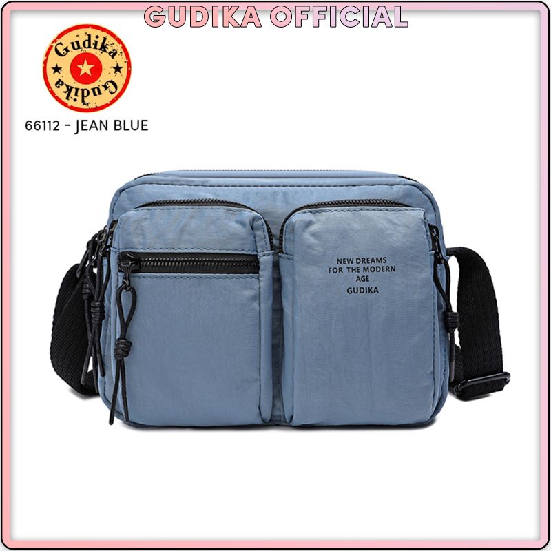 GUDIKA - Tas Selempang Kece Kekinian Unisex Bisa COUPLE Import Original 66112 bahan nilon waterproof anti air terbaru 2022 - pasangan - couple - kapel - kopel - tas wanita - tas pria - tas cewek - tas cowok - slingbag - tas bahu - tas slempang - tas - bag