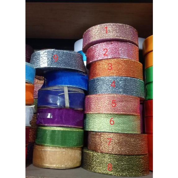 

Pita satin gliter 2,5cm