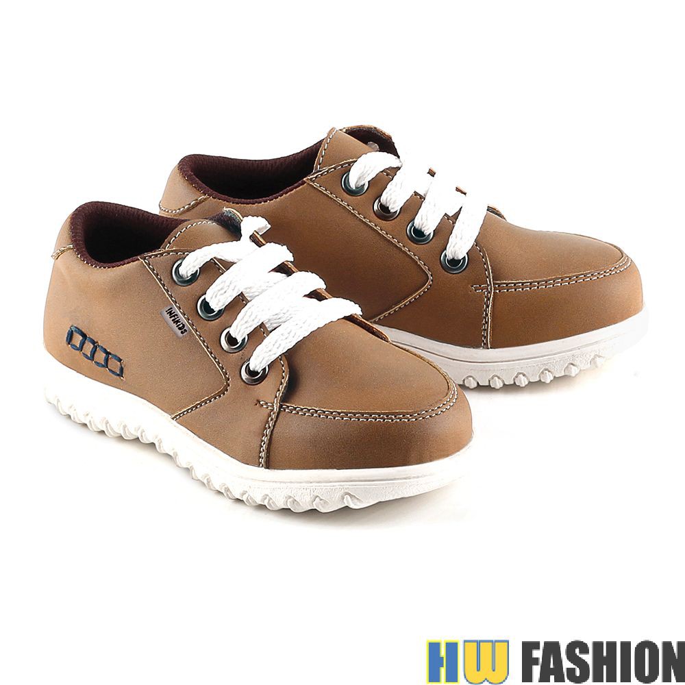 Infikids - KID 646 Sepatu Sekolah Anak Laki Brown murah original cibaduyut keren