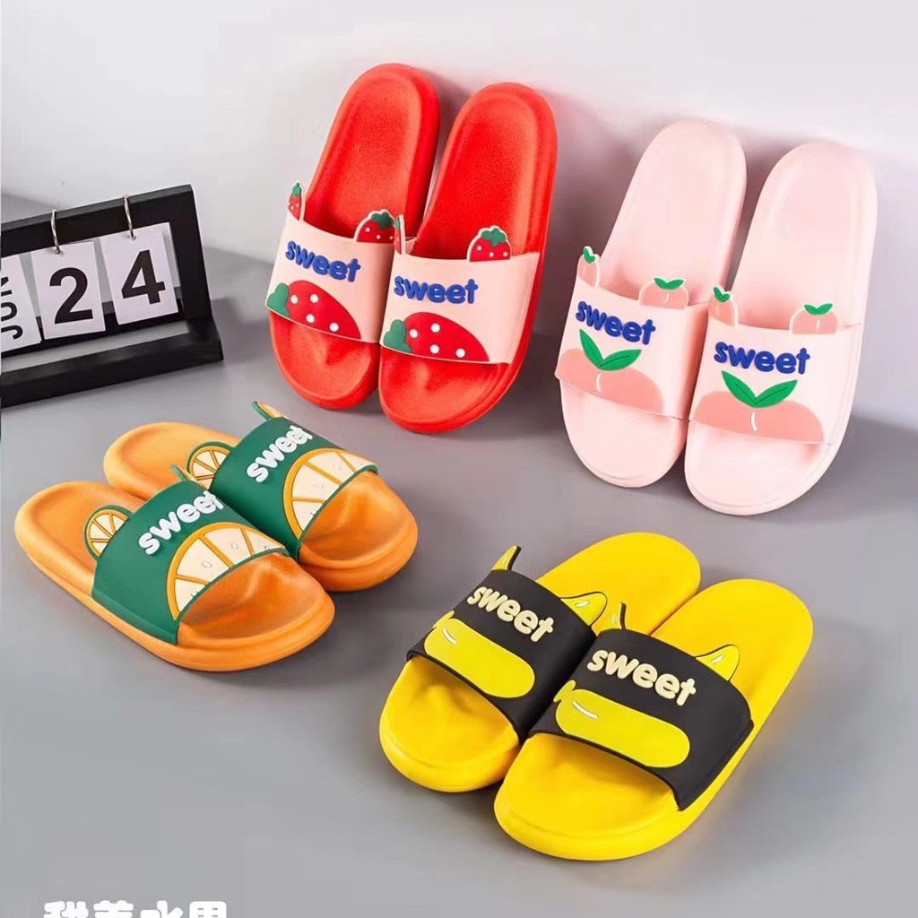 LittleAaron SWEET FRUIT Sandal Anak Perempuan Bahan Karet Model Lucu 1-7 Tahun Sport Termurah Sendal Bayi Anak Cewek Cowok