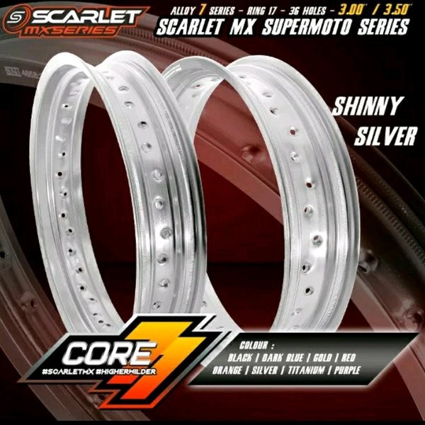 VELG SCARLET SUPERMOTO SET SILVER