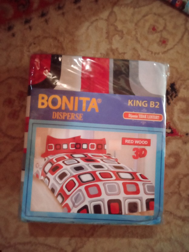 Sprei Katun Halus Bonita Disperse Size King 180 X 200cm