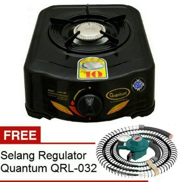 PROMOKompor Gas Quantum QGC-101R + Quantum Selang Gas + Regulator Meter.