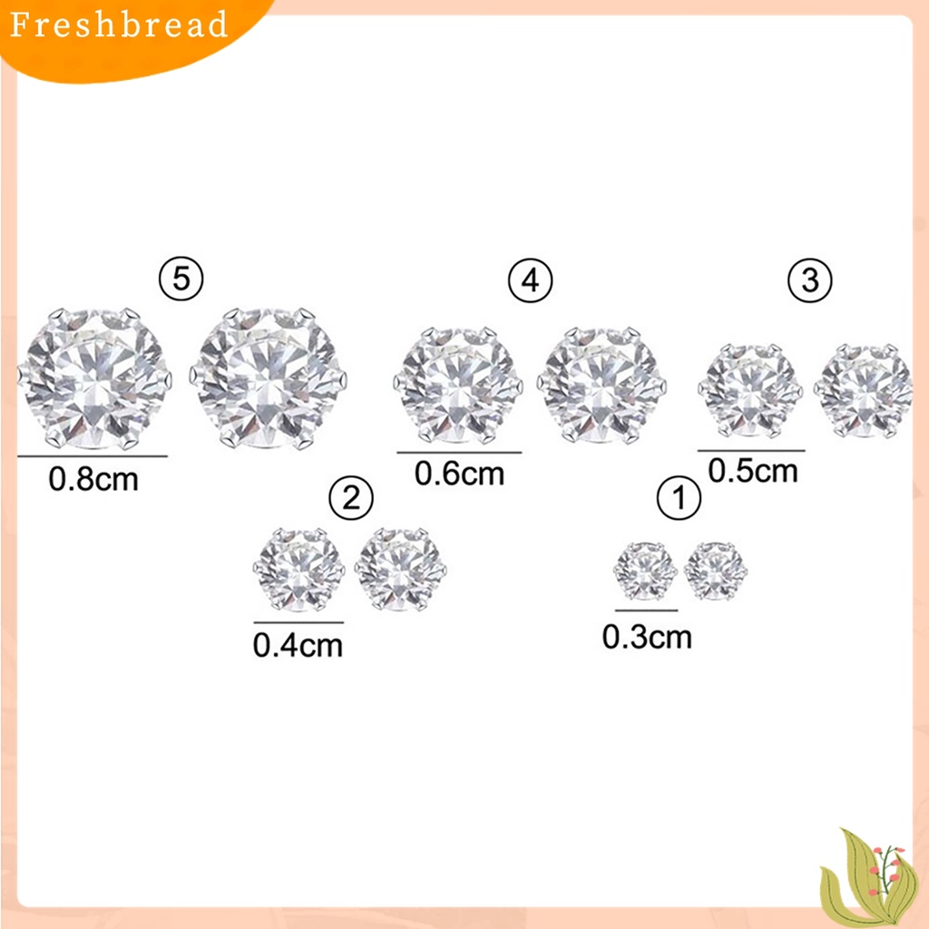 [TERLARIS]12 Pairs Earrings Exquisite Lovely Design Cubic Zirconia Brilliant Jewelry Ear Studs for Dating