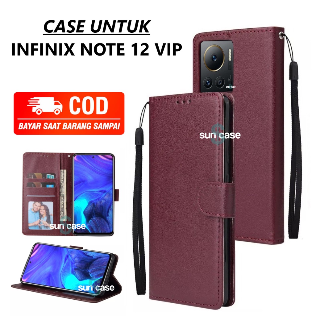 Jual Casing Infinix Note 12 Vip Model Flip Buka Tutup Case Kulit Ada Tempat Foto Dan Kartu Juga 8256