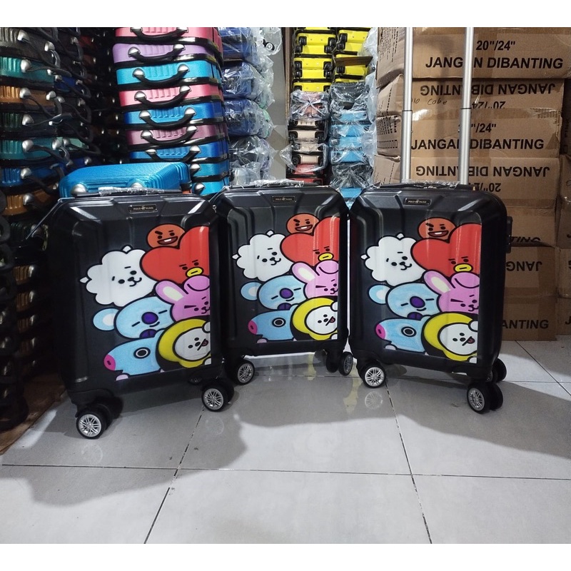 Koper Kabin Ukuran 16 inch Custom Karakter, koper logo custom koper kecil