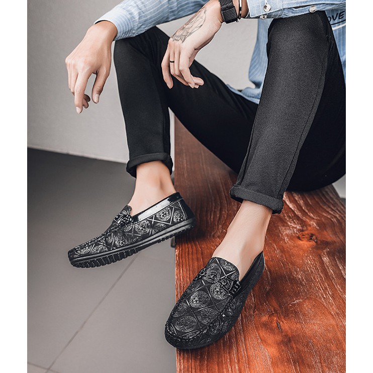 Favorit Sepatu Slip On Pria Kulit Sintetis Sp308