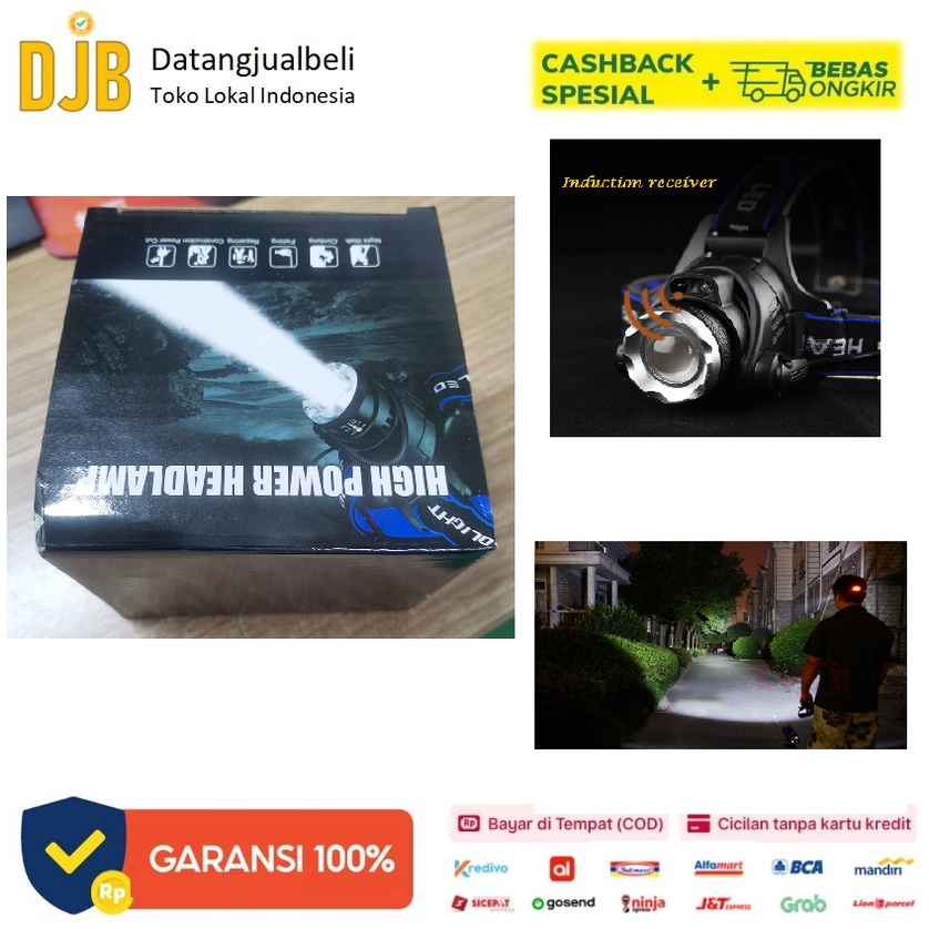 TaffLED Senter Headlamp 1 LED Cree XM-L T6 3000 Lumens - AHT404