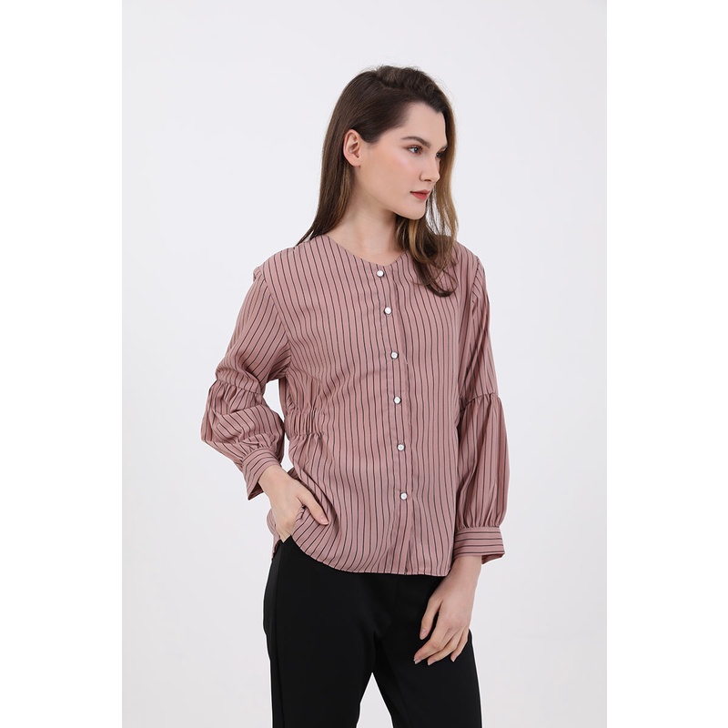 Berrybenka - Atasan Blouse Wanita Sophie Murila Puff Blouse-8