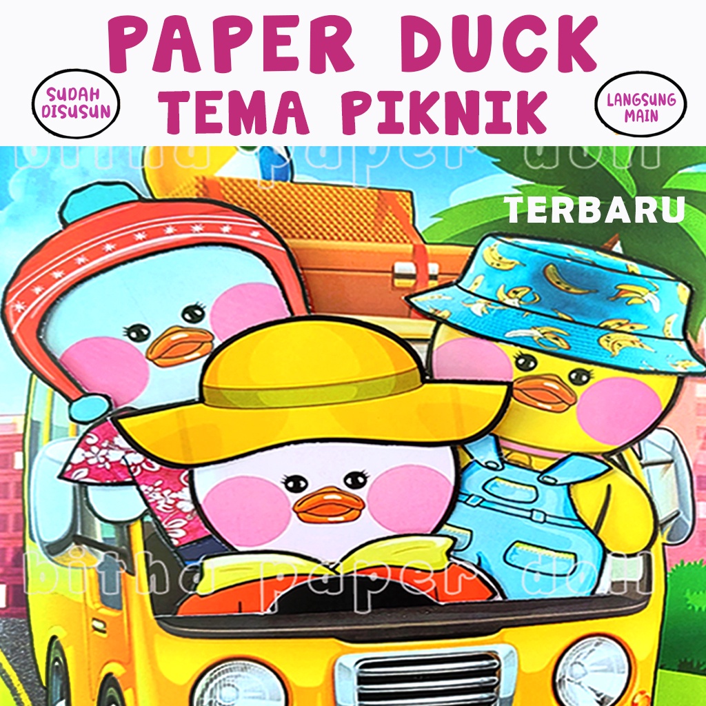 Jual Paper Duck Bebek Viral Paling Gemoy Tema Piknik Paket Lengkap 6711