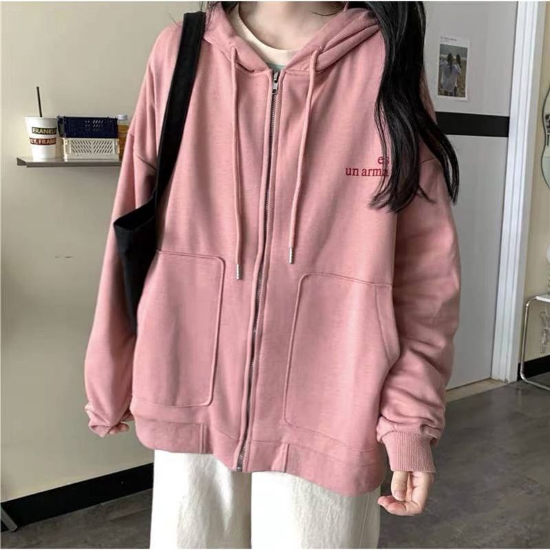 ZIPER HOODIE WANITA - ES UN ARMA SWEATER HOODIE ZIPER - FLEECE TEBAL HOODIE  ZIPER