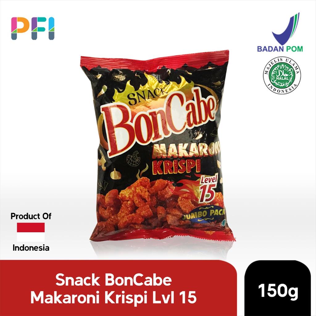 

Snack BonCabe Makaroni Krispi Level 15 150gr - Cemilan Pedas