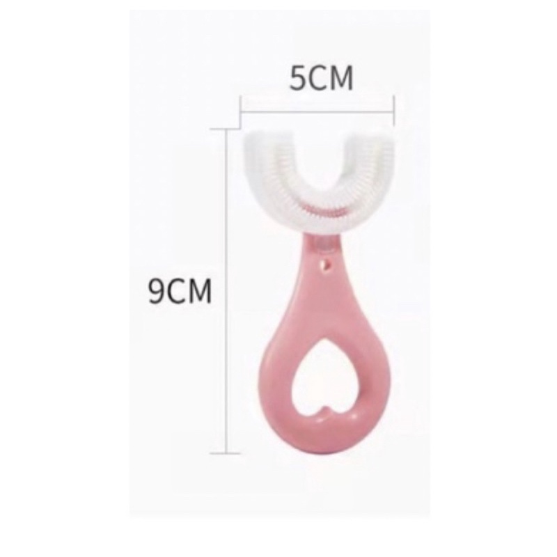 Sikat gigi bayi bentuk U sikat gigi anak bahan silikon baby tootbrush