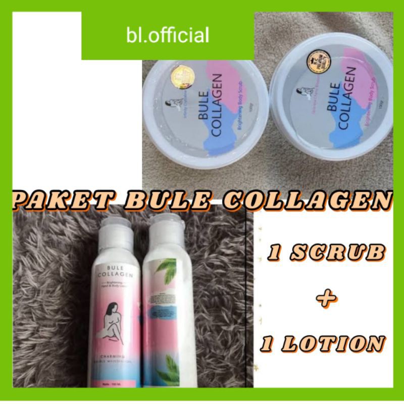 (READYSTOCK) PAKET SCRUB LOTION BULE COLLAGEN