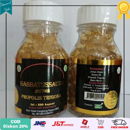 

❤COD❤ HABATUSSAUDA PLUS PROPOLIS TRIGONA isi 200 kapsul