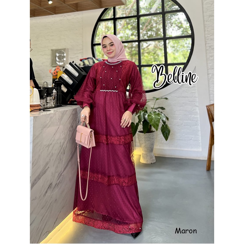 GAMIS PESTA NIKAHAN BELLINE DRESS MUSLIM BRUKAT