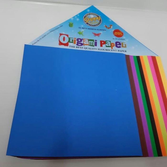 

Senikertas- Guppy Kertas Origami 16 X 16 (Pak Isi 50 Lembar) -Kertas-Seni.