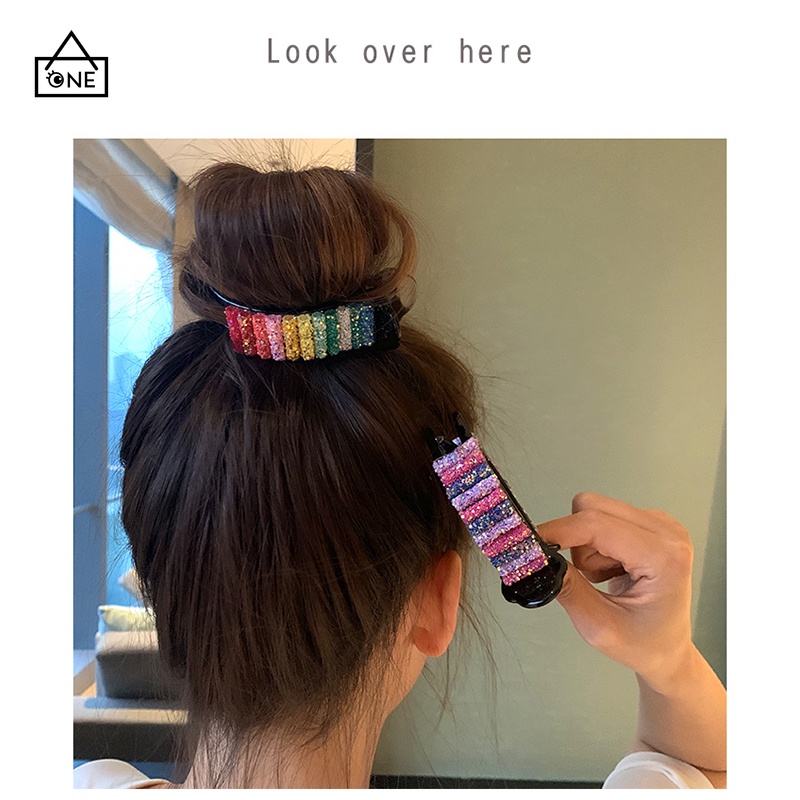 Ready stock COD Rainbow Jepit Rambut Cakar Rambut Jepit Rambut Jepit Rambut Besar untuk Wanita Aksesoris A one