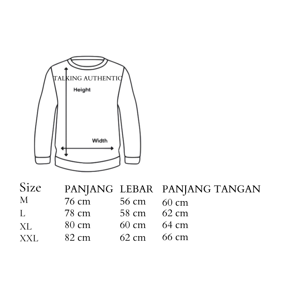 TALKING Sweatshirt Pria Sweater Crewneck Navy Motif Simpel