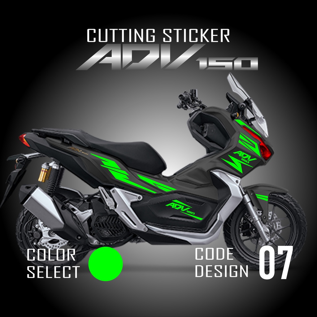 Striping ADV 150 - Cutting Sticker Stiker Lis Timbul Variasi Motor Honda ADV150 Warna Gold Emas Holo