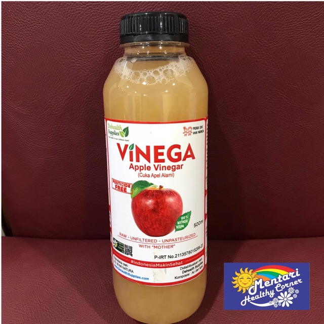 Apple Vinegar Vinega 500ml / Cuka Apel 500ml (Botol Plastik)