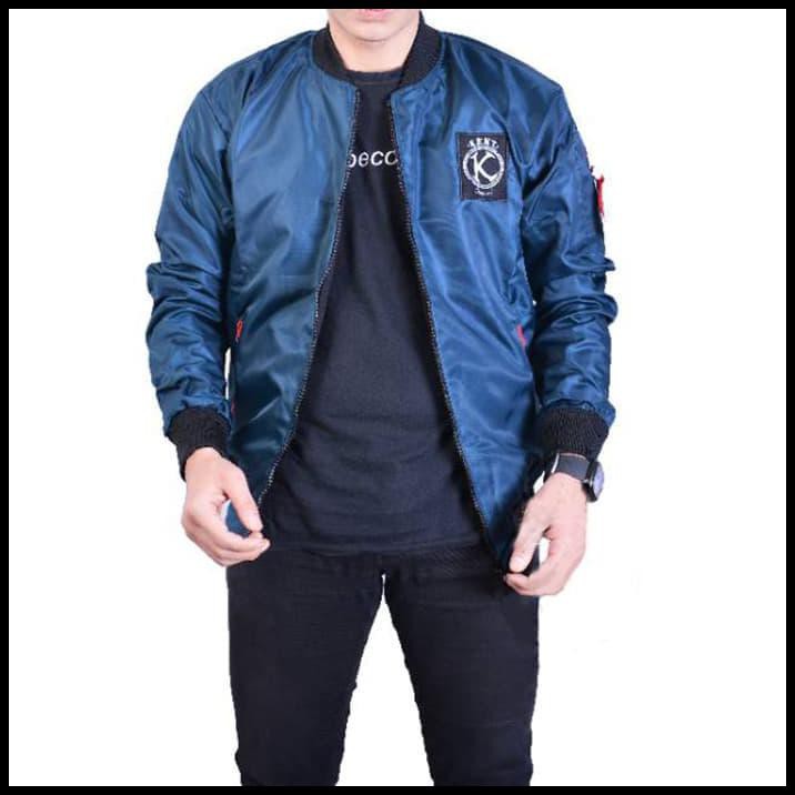 PAKET HEMAT JAKET BOMBER PRIA KENT FULL PATCH HIJAU GREEN ARMY ORIGINAL 