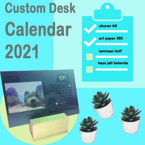 

Kalender Meja / Desk Calendar 2021 Custom Landscape