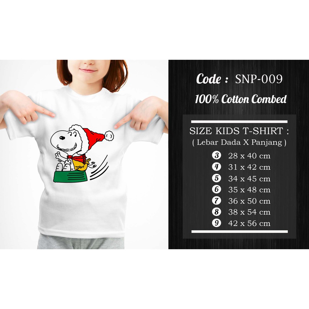 [FREE NAMA!!] Kaos Anak &amp; Family Snoopy 100% COTTON PREMIUM