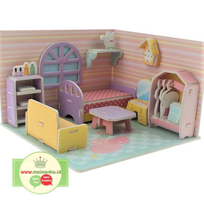 Puzzle Anak GIRLS BED ROOM 1690D