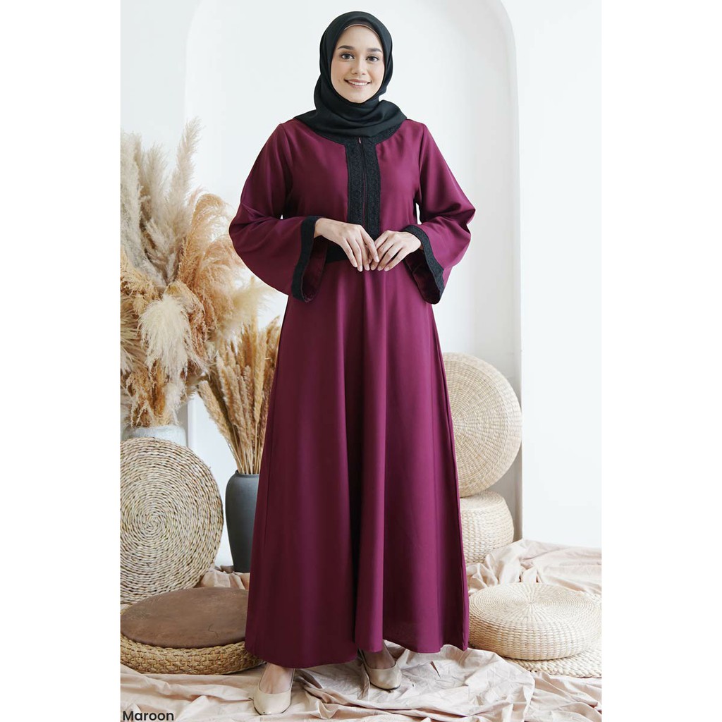 Gamis Renda Brukat Aulia Dress Wanita