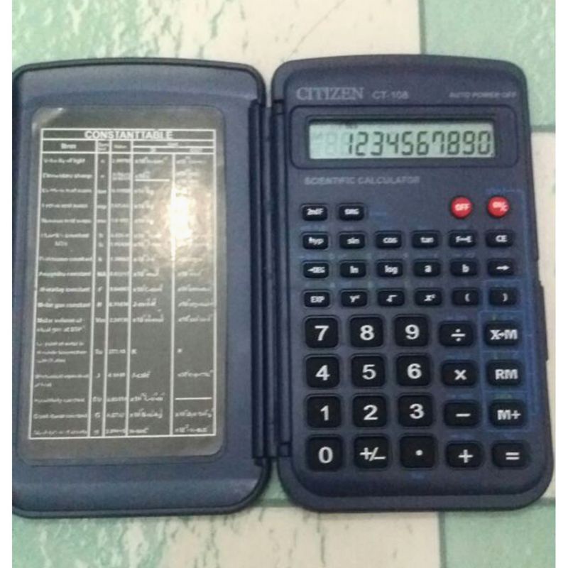 

0KALKULATOR ILMIAH SCIENTIFIC CITIZEN CT 108 10 digit scientific calculat trigonometric flip cover terbaru