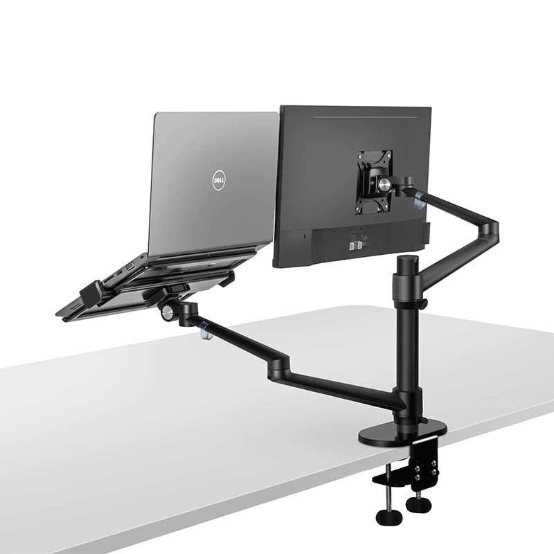 Bracket Monitor Dual Arm Vesa Mount Laptop Holder Full Motion Adjust