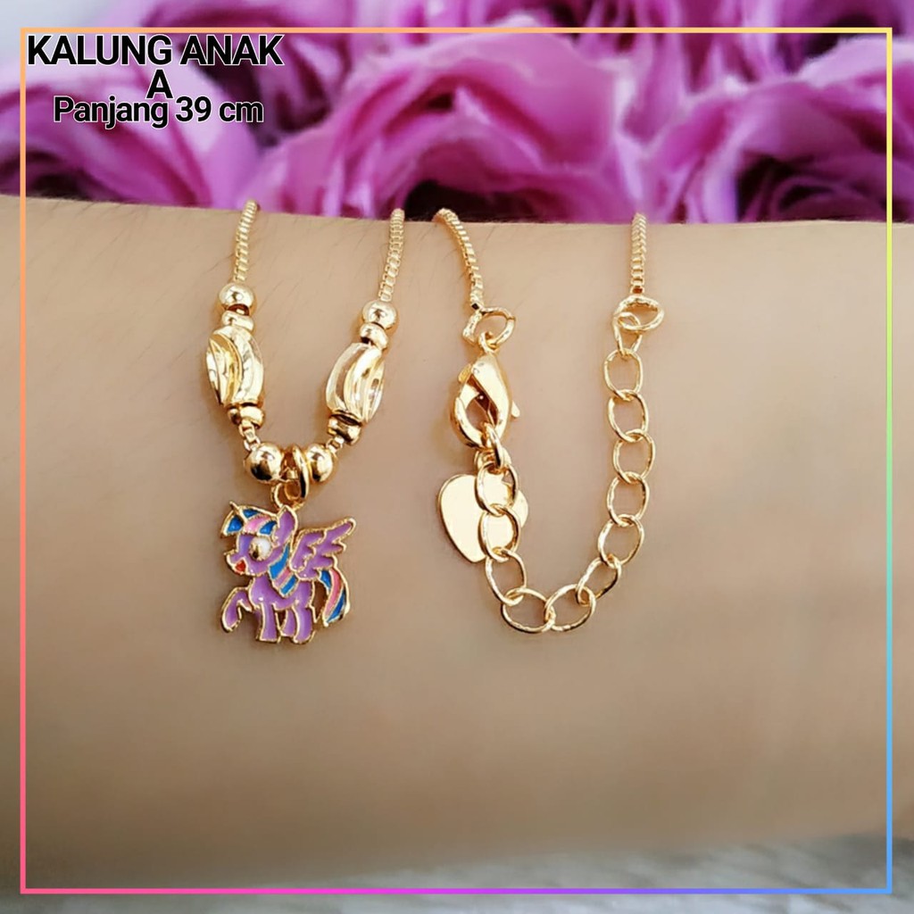 Kalung xuping kalung anak little pony lapis emas gold H114