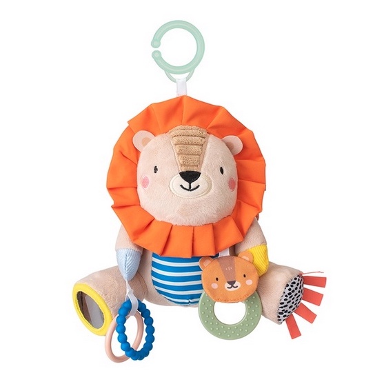 Taftoys Harry The Lion Activity Toy - Taf Toys Plush Toy Doll Texture Pattern Sound Soft Rattle Ring