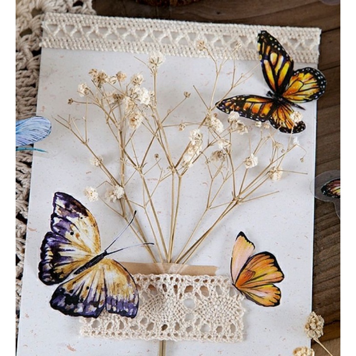 

Aesthetic Butterfly PET Sticker Scrabook Journal // Dimino
