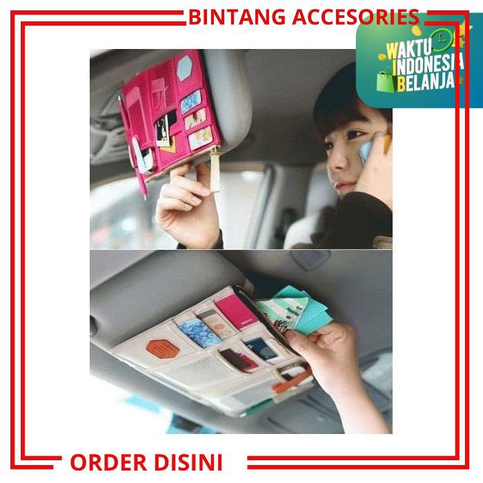 W165 ORGANIZER TEMPAT KARTU SUNVISOR MOBIL TEMPAT KARTU MOBIL AKSESORIS MOBIL VARIASI MOBIL