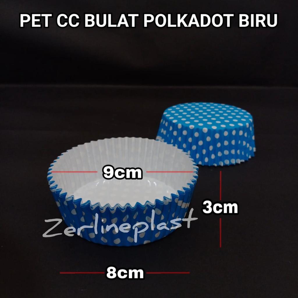 Pet CC BULAT / Cup Alas Roti Kue Bolu Laminasi Anti Lengket @200PCS