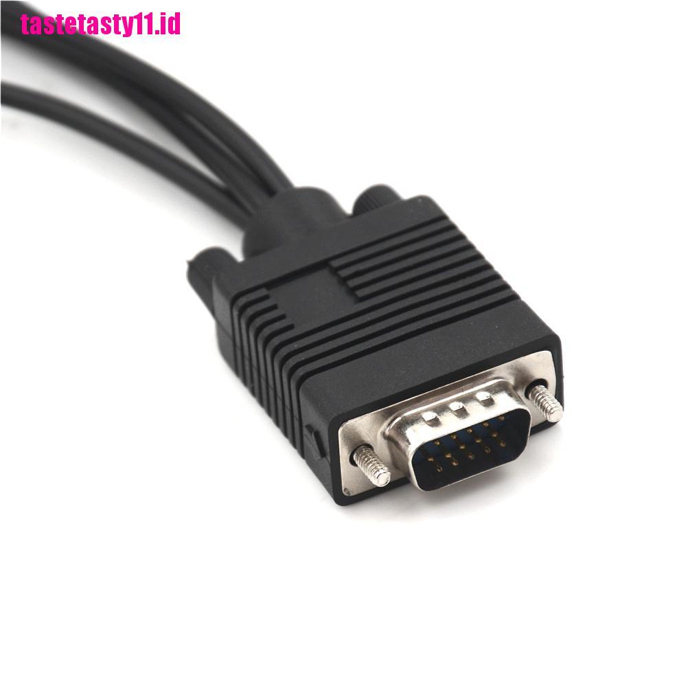 【TTID】1pcs Video Cable Laptop PC HDTV Connector VGA Male to S-Video 3 RCA Jack