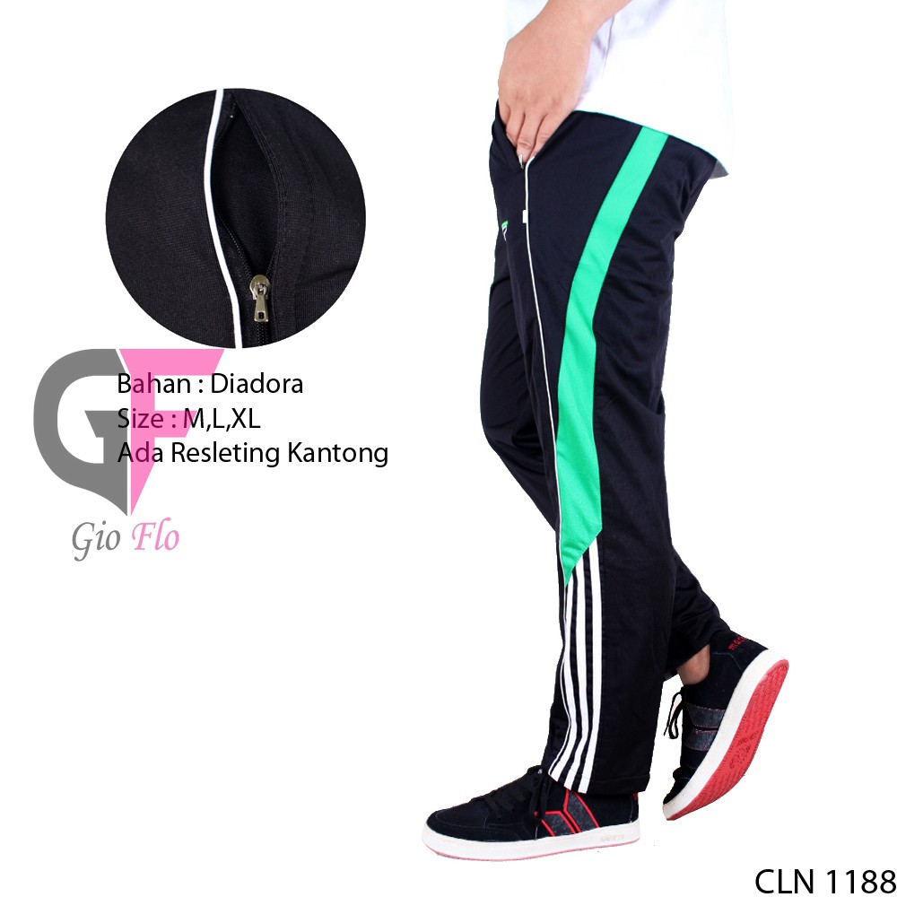 GIOFLO Celana Sporty Training Pria Green / CLN 1188