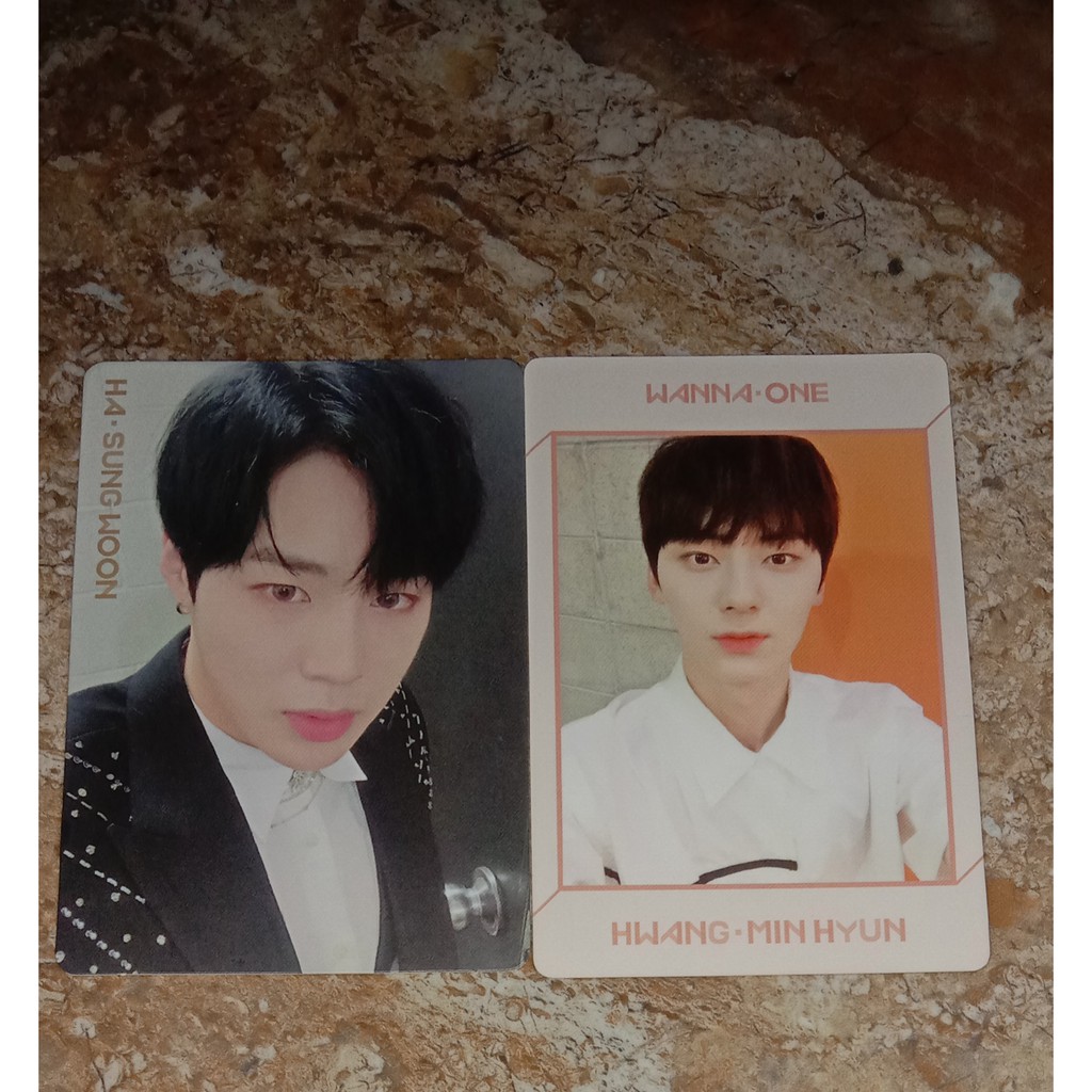 Photocard Ha Sungwoon, Hwang Minhyun Wanna One Official
