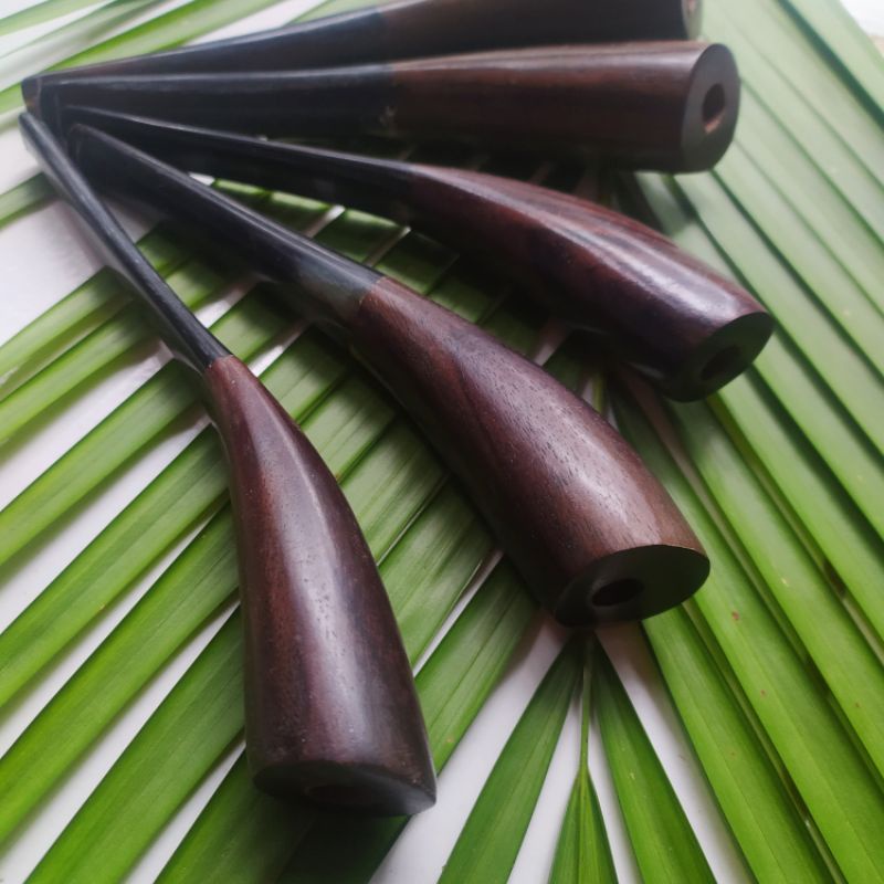 pipa once tanduk lengkung kombinasi kayu hitam sonokeling