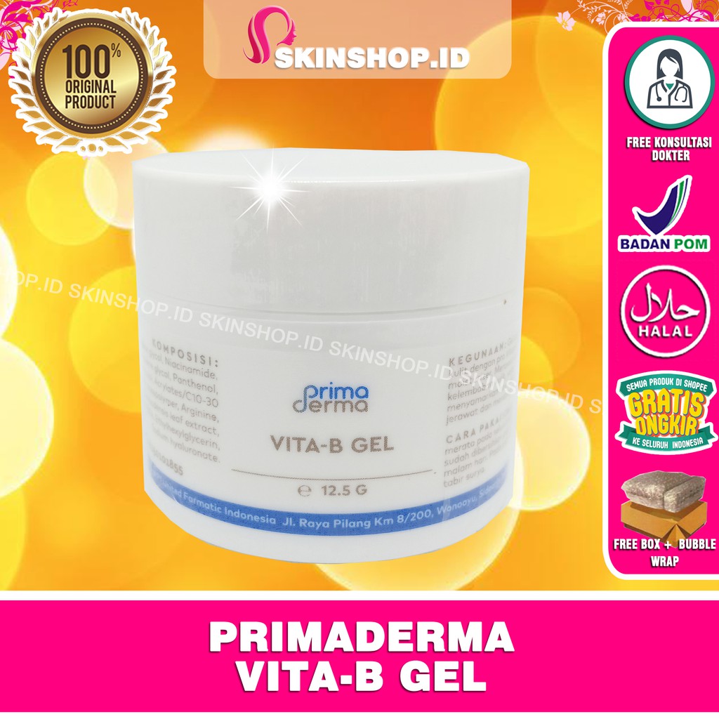 Primaderma Vita B Gel 12.5gr Original / Gel Vit B  Untuk Bekas Jerawat BPOM Aman