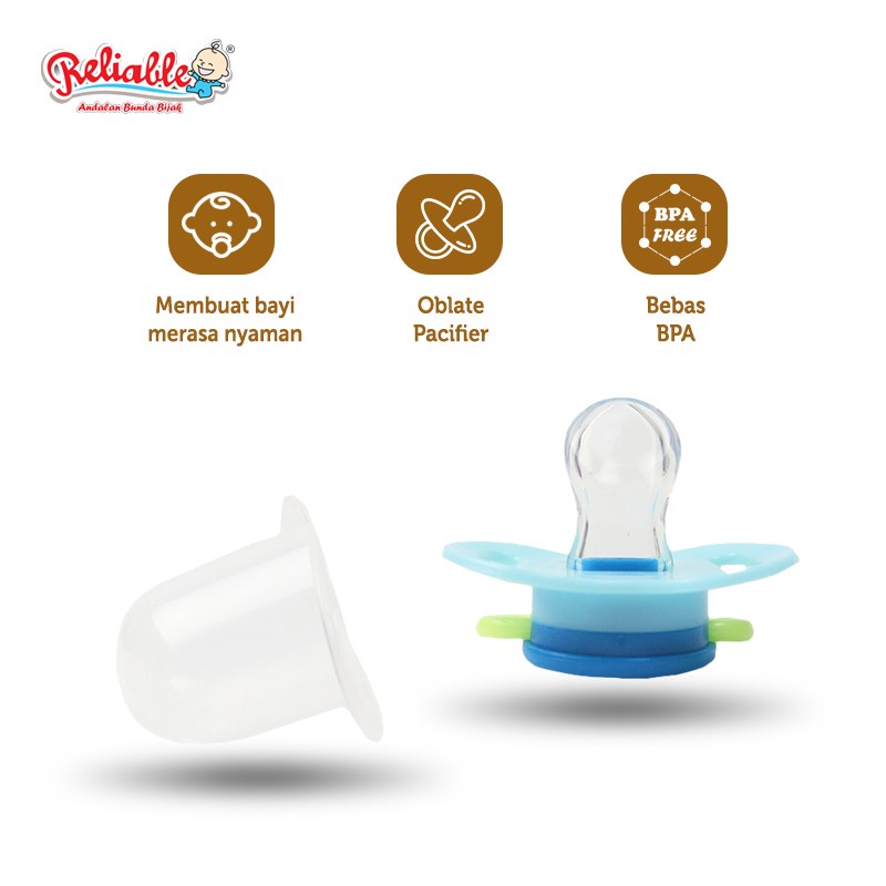 Reliable Baby Empeng Twilight - Pacifier Soother Bayi Empeng Gepeng Ada Tutup / Glow In The Dark