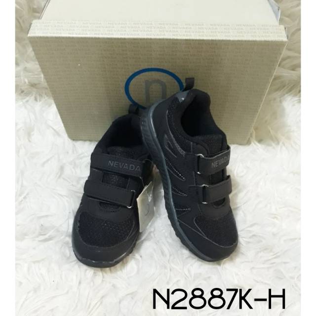 Sepatu Sneaker Anak Hitam Sekolah Brand MATAHARI Nevada