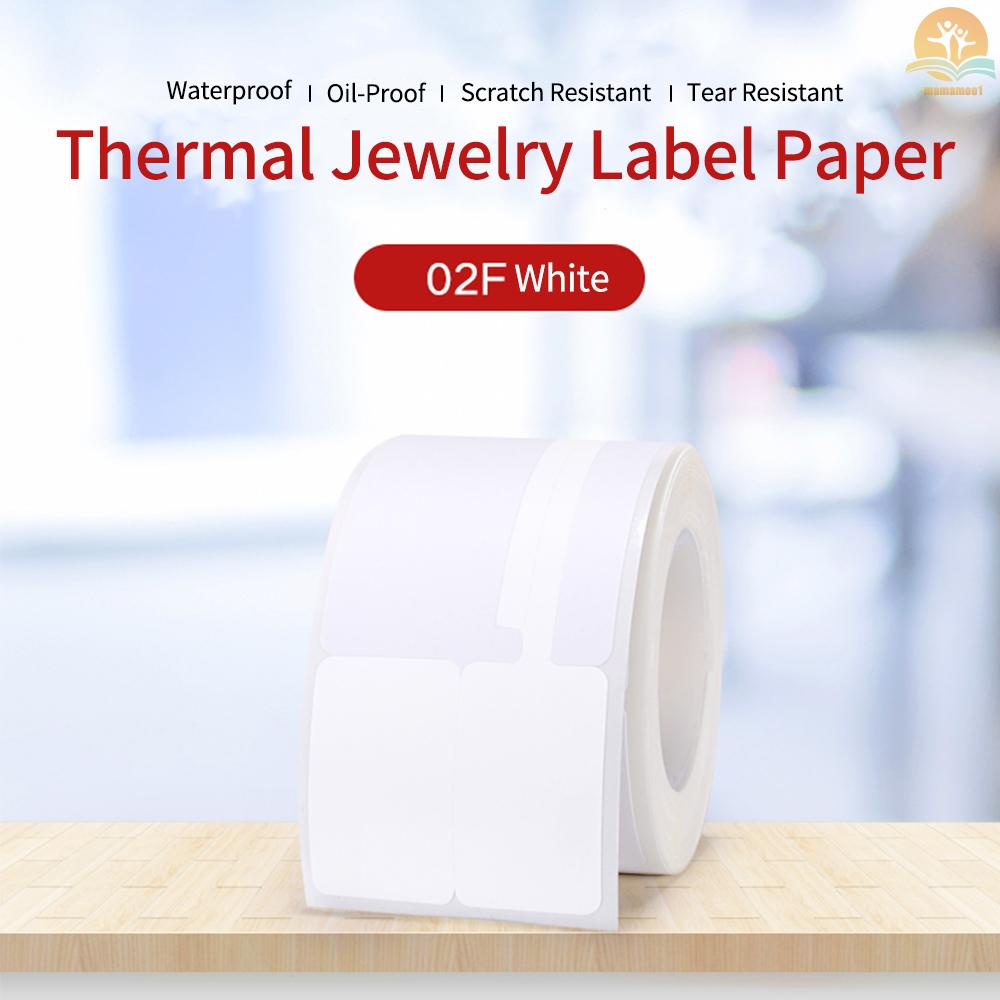 Niimbot Jewelry Label Paper Thermal Printing Paper Roll Price Label Paper Waterproof Oil-Proof Tear Resistant 30*25+45mm 100sheets/roll Compatible with B3S/B11/B21 Thermal Printer for Silver Ornaments Jade Article Tag Jewelry