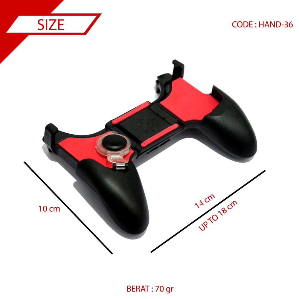 Gamepad Handle S-01 . Gamepad + Joystick khusus Pubg &amp; Moba . HAND-36